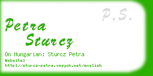 petra sturcz business card